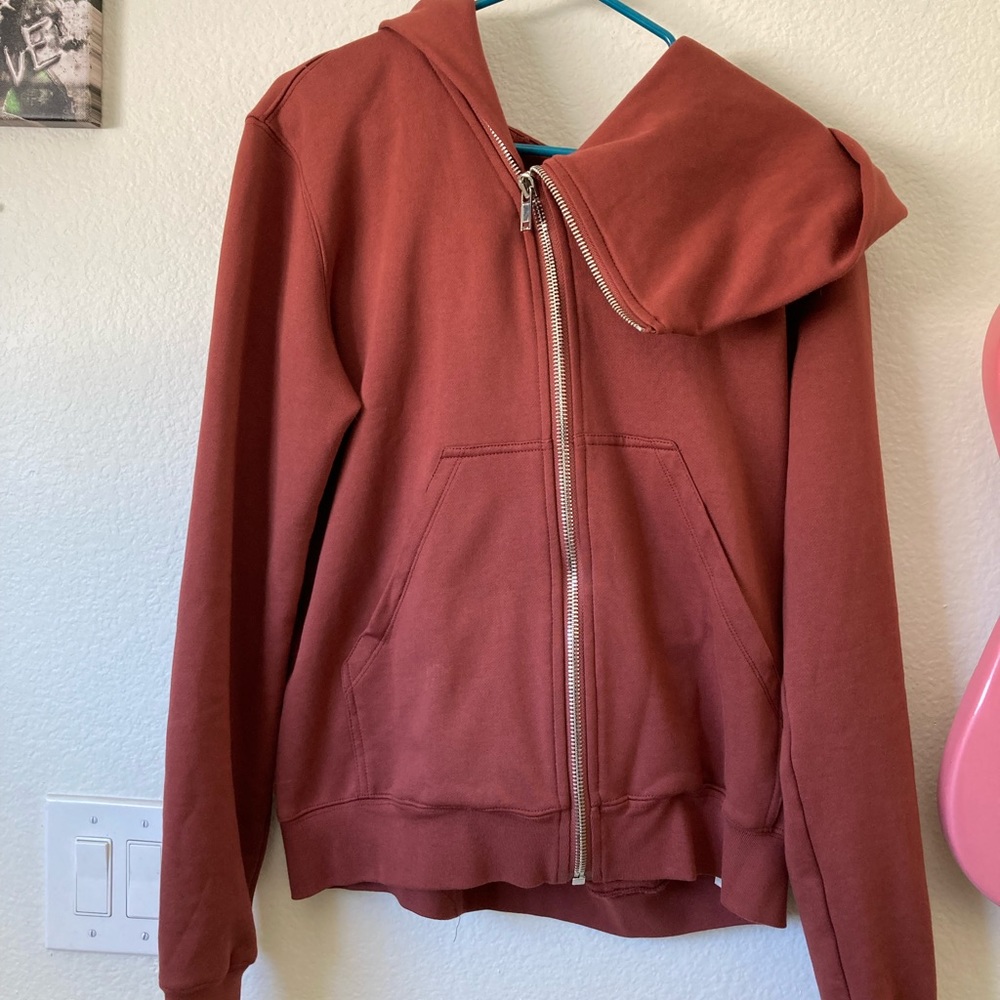 Rick Owens DRKSHDW Mountain Hoodie “Dark Cherry”